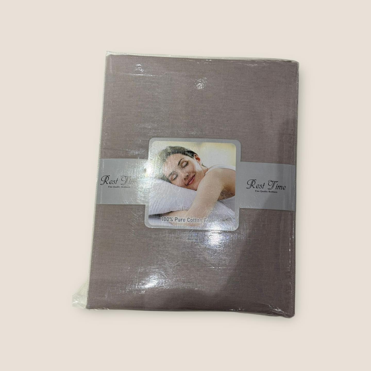 Taupe Flannel Plain Bedsheets