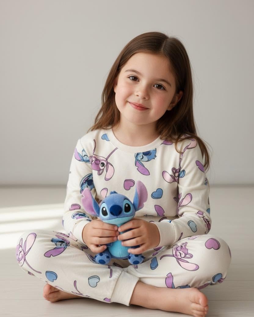 Stitch All over Light Cotton Character Pyjamas