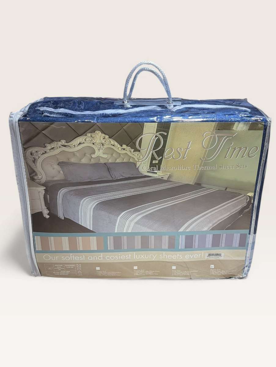 Super Soft Coral Fleece Blue Sheets