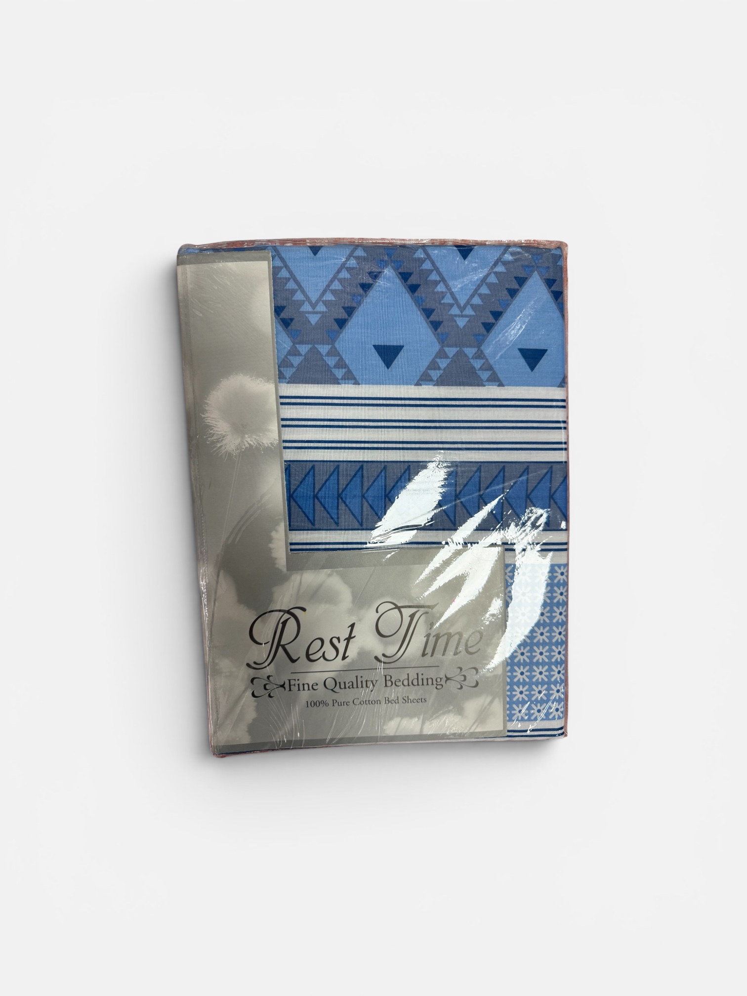 Restime Blue Printed Bedsheets